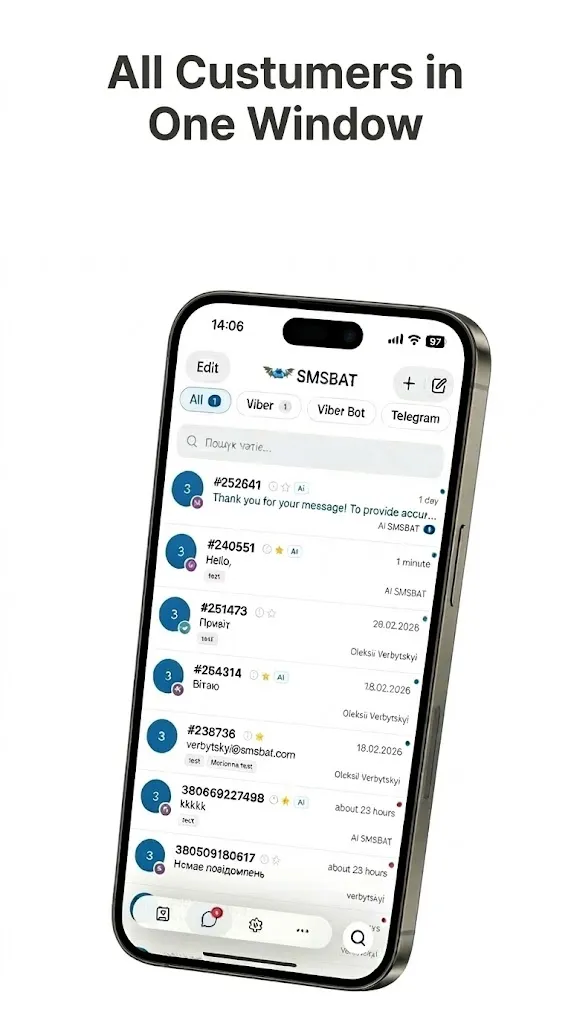 SMSBAT Omnichannel Contact Center App