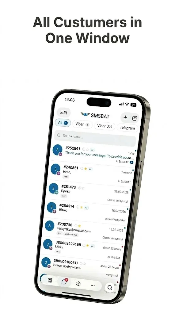 SMSBAT Omnichannel Contact Center App